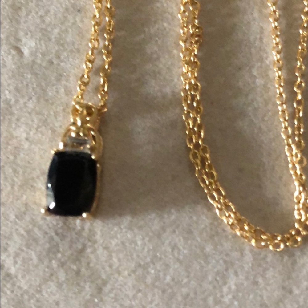 Black & White Zircons  1/2”pendent 9.25STS14k  20”